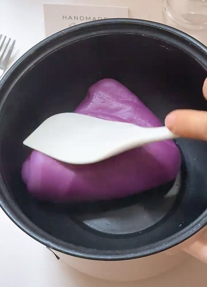 Continue cooking and stirring until the dough forms a solid ball