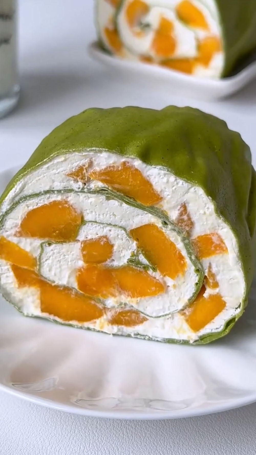 Matcha Mango Crepe Cake Roll (Soft & Creamy!) (1)