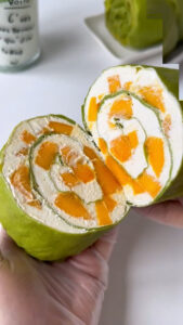 Matcha Mango Crepe Cake Roll (Soft & Creamy!) (5)