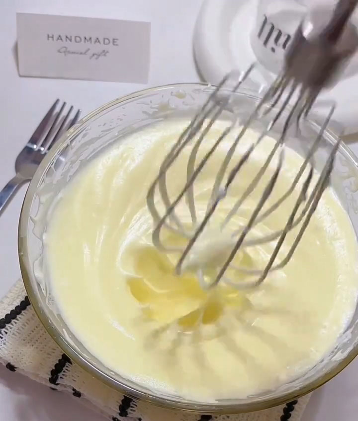 Mix on low speed just until the yolks are roughly incorporated