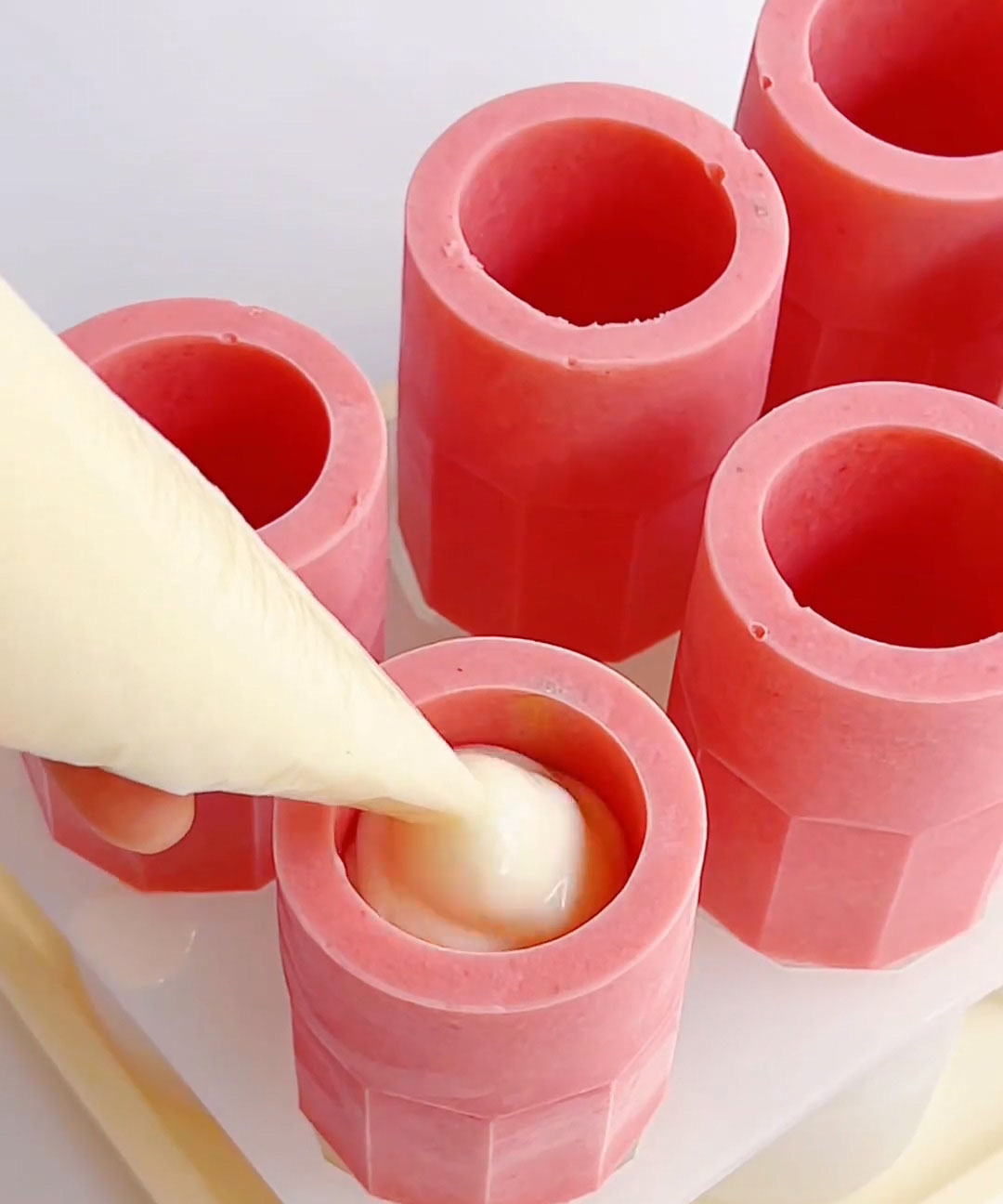 Pour or pipe thick yogurt into the hollow center
