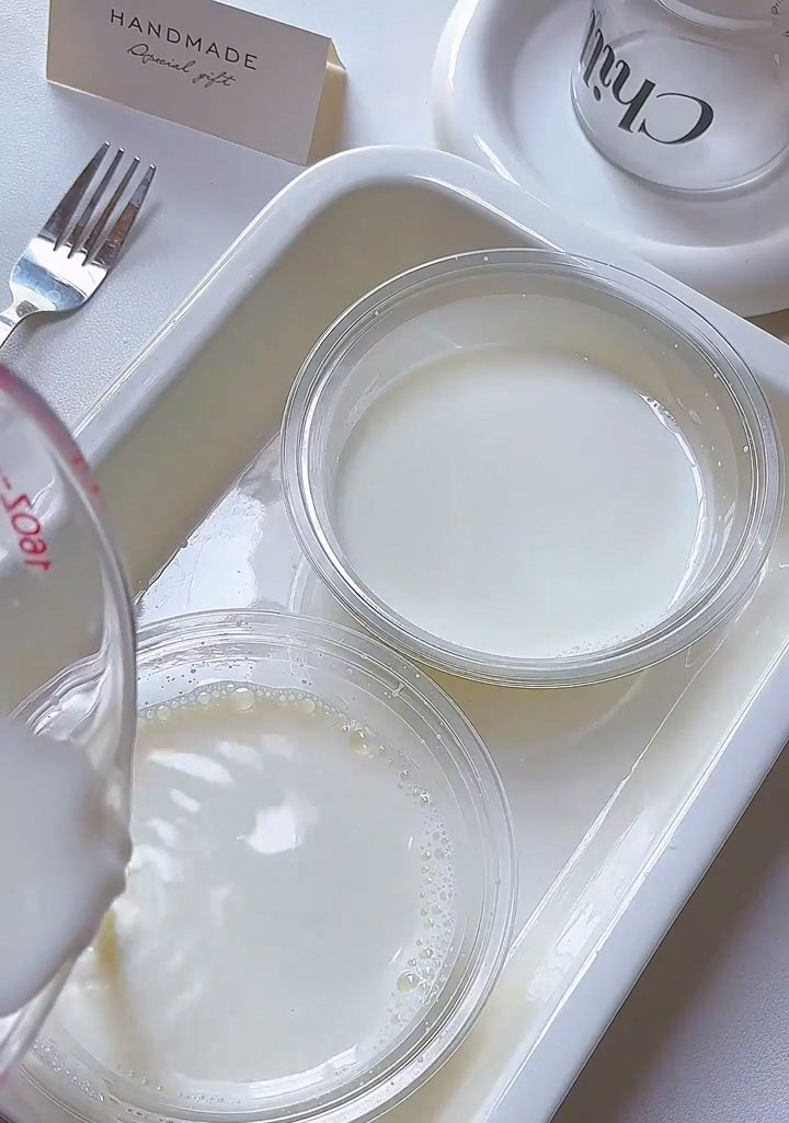 Pour the liquid into your chosen serving cups or a large container.