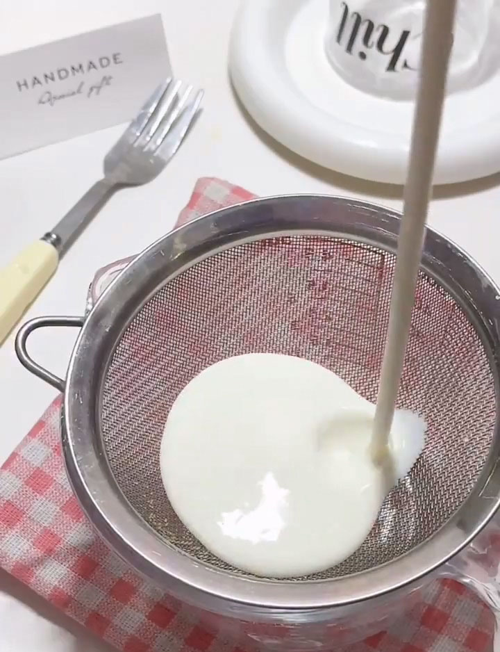 Strain the batter through a fine mesh sieve once.