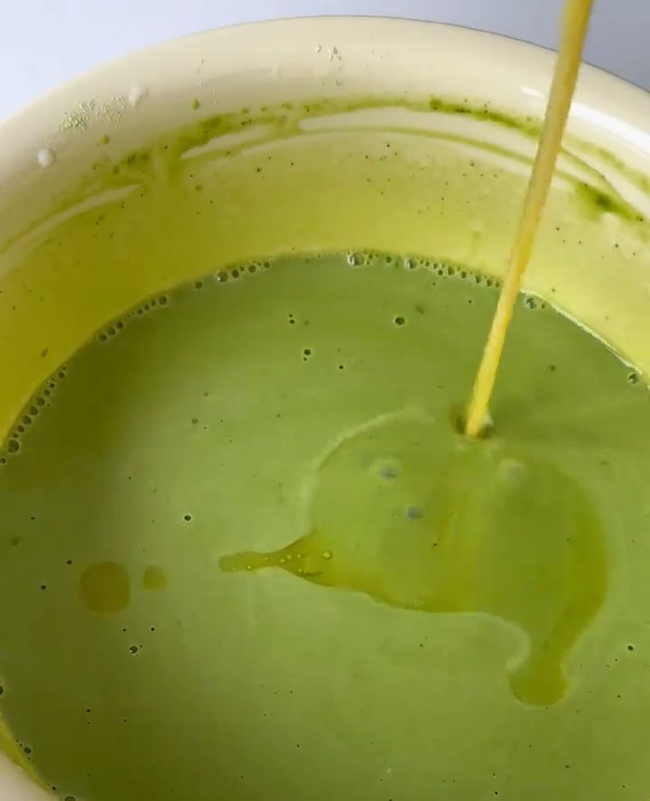 add the melted butter and whisk again