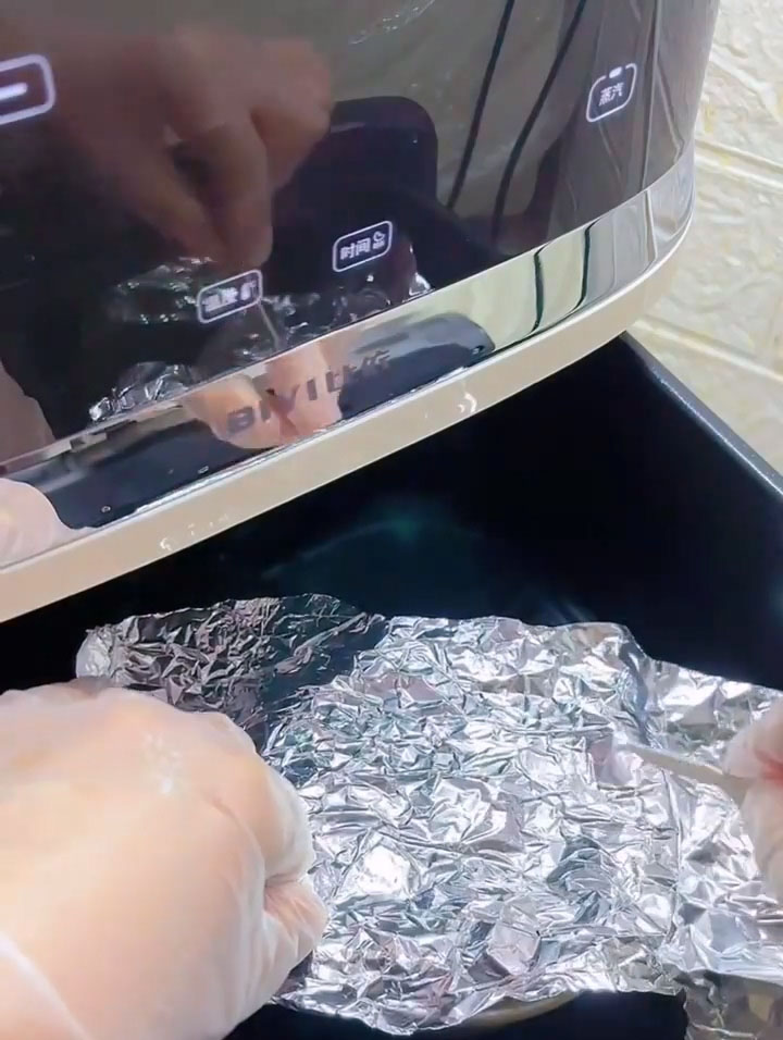 poke a few small holes in the foil