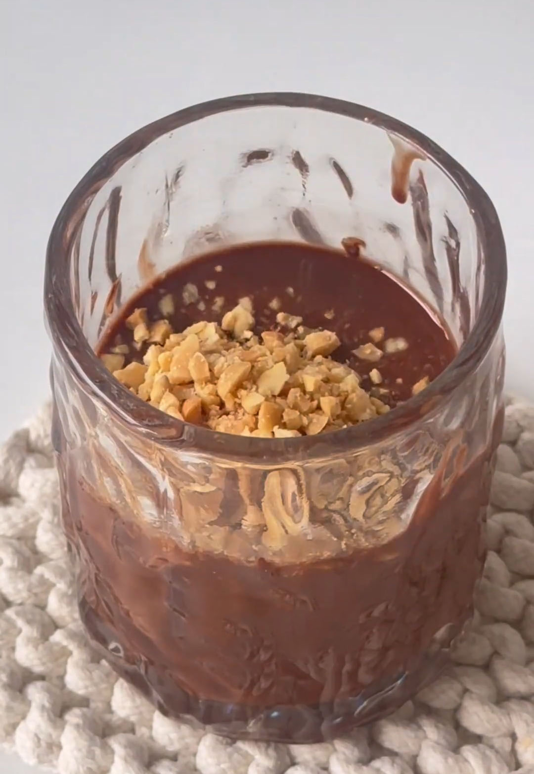 stir in the crushed peanuts