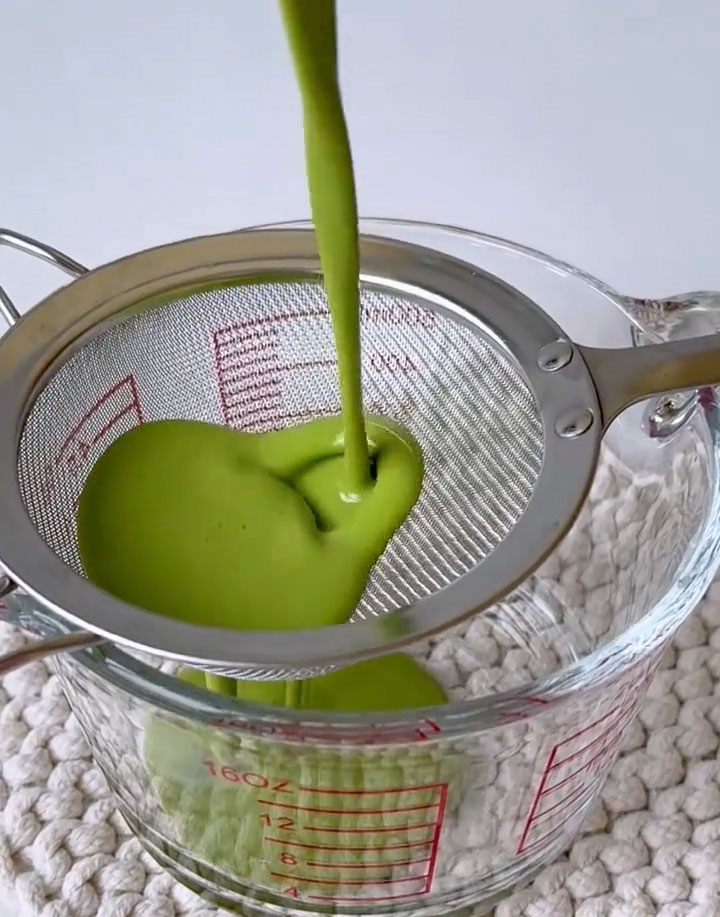 strain the batter through a fine mesh sieve 2 to 3 times