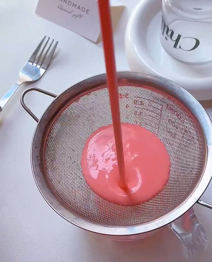 strain the entire batter through a fine mesh sieve